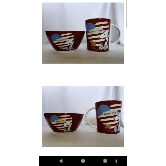 Peanuts Snoopy Woodstock Mug Bowl Ceramic - Picture 2 of 8